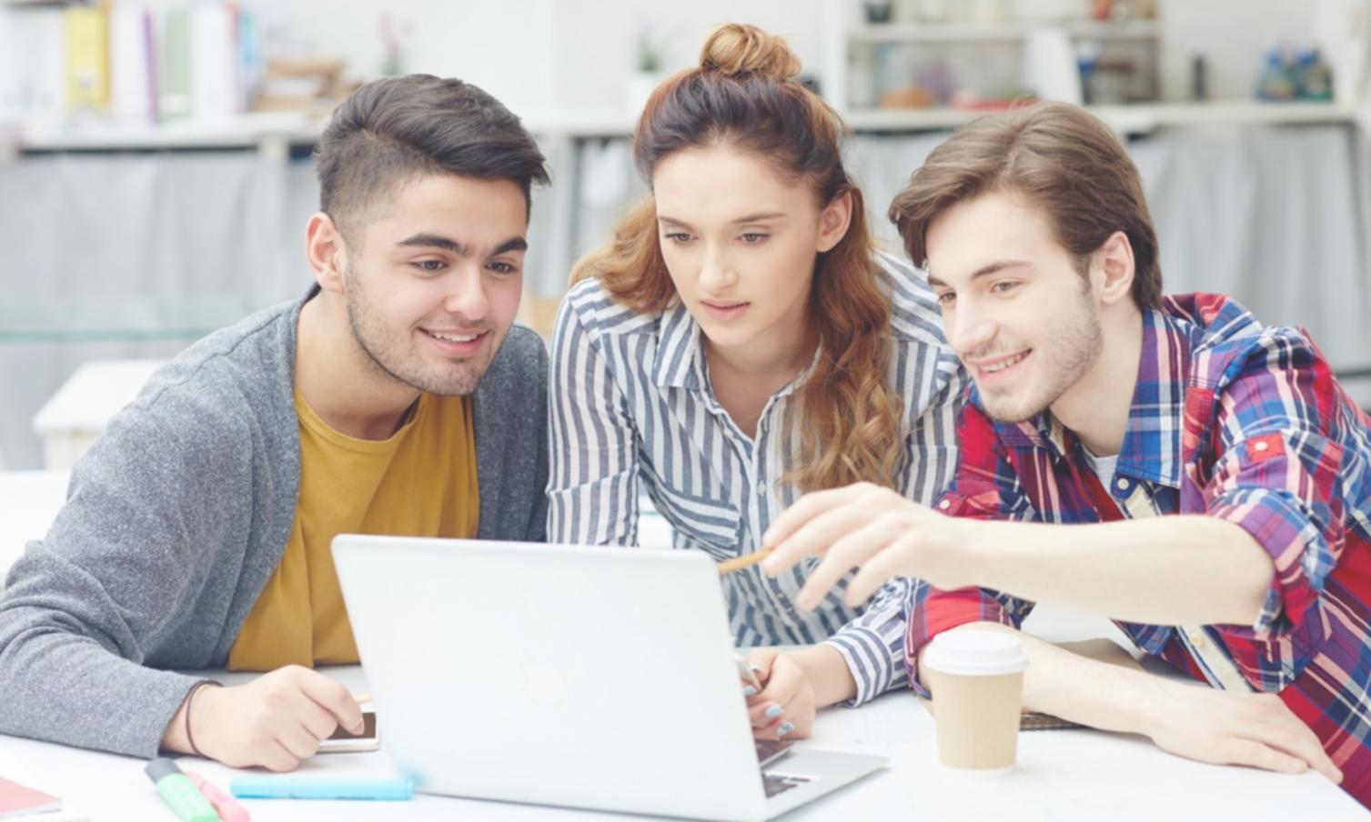 Corporate finance team collaborating on strategic analysis and business planning